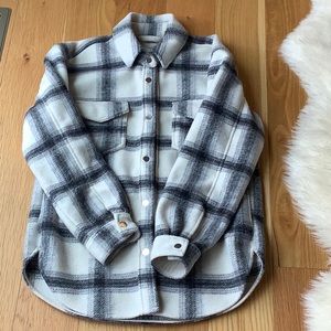 Abercrombie oversized flannel shirt jacket